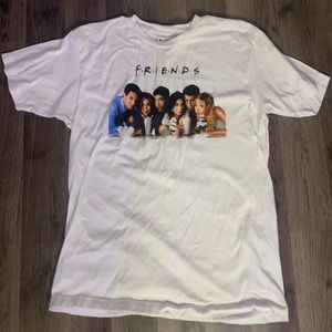 White FRIENDS t-shirt.